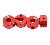 RC Car Accessories For SCX10 For HSP For HPI For Tamiya For Traxxas For Slash 5/6/7/8/9/10/11/12mm Wheel Hex 12mm Drive Hubs With Pins Screws rc Car Crawler Parts(Red,7mm)