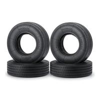 RC Car Accessories For Tamiya 1/14 Front Rear Rubber Tires Aluminum Wheel Rims RC Trailer Tractor Truck Car Upgrade Parts Modification Accessories(25mm Tires 4pcs)