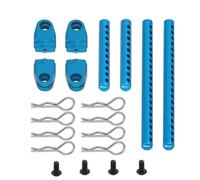 RC Car Accessories For Tamiya TT02 1/10 RC Upgrade Parts Metal Assembled Body Post Mounts Car Shell With R Clips Fixing Column Part(Blue)