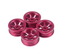 RC Car Accessories For Wltoys 284131 K969 K979 K989 K999 P929 P939 For Kyosho For Mini-Z 1:28 4Pieces Metal Wheel Rim Drift Tire Tyre RC Car Parts(Red)