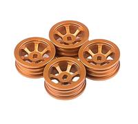 RC Car Accessories For Wltoys 284131 K969 K979 K989 K999 P929 P939 For Kyosho For Mini-Z 1:28 4Pieces Metal Wheel Rim Drift Tire Tyre RC Car Parts(Yellow)
