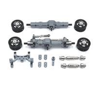 RC Car Accessories For WPL C74 1/10 Remote Control Car Accessories Metal Axle Steering Gear For Seat Wheel Hub Drive Shaft Upgrade Parts(Gray)