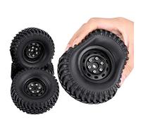 Rc Car Accessories, Rc Tire, Metal and Rubber with 4Pcs Rc Tyre Rc Car Tyre for RC Crawler Truck Car