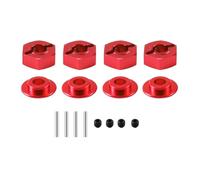 RC Car Accessories Spare Compatible With Arrma 4S For KRATON For Outcast 1/10 RC Car Upgrade Parts Accessories Metal 17mm Wheel Hex Hub Adapter Red