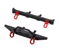 RC Car Accessories Spare Compatible With MN128 For MN 128 1/10 RC Crawler Car Upgrade Parts Accessories Metal Front And Rear Bumper With Tow Hook(Rear and Front)