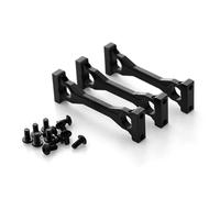 RC Car Accessories Spare Compatible With Tamiya For Scania For Actros For MAN 1/14 RC Truck Tractor Trailer Car Tipper Parts 3pcs Metal Middle For Chassis Mount(Black)