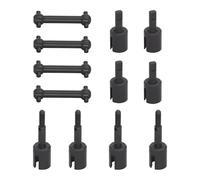 RC Car Accessories Spare Compatible With Tamiya For TT01 For TT02 1/10 RC Car Parts Metal Drive Shaft Gearbox Joint Differential Wheel Axle Cup(1 Set)