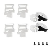 RC Car Accessories Spare Compatible With TRAXXAS For XRT 8S 1/6 RC Car Upgrade Parts Accessories Metal Tall Battery Holder Mount Hold Down With Battery Strap(Silver)