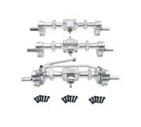 RC Car Accessories Spare Compatible With WPL B16 B36 For JJRC Q60 Q63 Q64 For Fayee FY004 For MN-77 6WD 1/16 RC Car Upgrade Parts Metal Front And Rear Portal Axle(Silver)