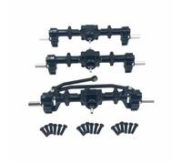 RC Car Accessories Spare Compatible With WPL B16 B36 For JJRC Q60 Q63 Q64 For Fayee FY004 For MN-77 6WD 1/16 RC Car Upgrade Parts Metal Front And Rear Portal Axle(Black)
