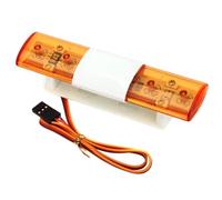 RC Car Alarm Light, KINGCOO LED Rotating Flash Lamp Police Lighting for 1/10 1/8 1/12 1/14 RC Model Car Engineering Truck for HSP TRX4 Tamiya Axial SCX10 (Yellow)