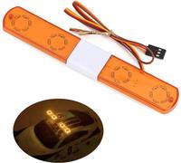 RC Car Alarm Light, KINGCOO LED Rotating Flash Lamp Police Lighting for 1/10 1/8 1/12 1/14 RC Model Car Engineering Truck for HSP TRX4 Tamiya Axial SCX10 (145 mm Yellow)