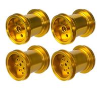 RC Car Aluminum Front & Rear Wheel Hub Rims for Tamiya CW-01 Chassis Lunchbox Midnight Pumpkin 1/12 Big Tire Model Car Upgrades (Gold)