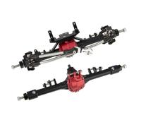 RC Car Axle Parts Compatible With Axial For LCG For SCX10 II 90027 90028 1/10 RC Crawler Car Part Accessories CNC Front Rear Straight Axle(Black)