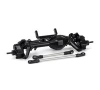 RC Car Axle Parts Compatible With Axial For SCX10 III AR45 1/10 RC Cars Upgrade Parts CNC Aluminum Offset Portal Axle With Servo Mounts(Black,Front)