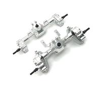 RC Car Axle Parts Compatible With FCX24 For FMS 1/24 RC Cars Upgrade Parts Accessories Metal Front And Rear Portal Axle Assembly(Silver,1Set)