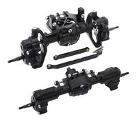 RC Car Axle Parts Compatible With Redcat For Ascent-18 Ascent18 1/18 RC Crawler Car Upgrade Parts Aluminum Front Rear Portal Complete Axles Set(Black,1Set)