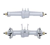 RC Car Axle Parts Compatible With TRX4-M For Defender For Bronco 1/18 RC Crawler Car Upgrade Parts CNC Aluminum Front Rear Complete Axle Set(Silver,1Set)