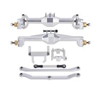 RC Car Axle Parts Compatible With TRX4M 1/18 RC Crawler Car Upgrade Parts Aluminum Portal Axles With Lay Down Servo Mount & Links(Silver)