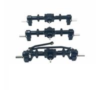 RC Car Axle Parts Compatible With WPL B16 B36 1/16 RC Cars Upgrade Parts Accessories Metal Front And Middle Rear Door Axles Set(Black)