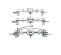 RC Car Axle Parts Compatible With WPL B16 B36 1/16 RC Cars Upgrade Parts Accessories Metal Front And Middle Rear Door Axles Set(Silver)