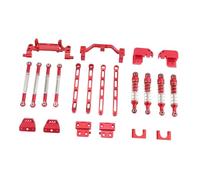 RC Car Axle Rod As An Upgrade Accessory with Aluminum Shock Absorber, Four-link Axle Design, And Complete Set for RC LC79 Outdoor Use Model Vehicles, red, Style B