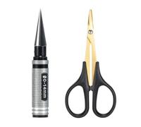 RC Car Body Post Marker With 0-14mm Reamer Curve Scissors Circle Cutter Compatible with Drilling Holes Cutting Wheel Arches And Trimming Compatible With 1 10 Scale RC Vehicles(Reamer acd Scissors)