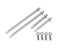 RC Car Body Post Mount, 4Pcs Aluminum Alloy Extended Front Rear Mount with Shell Buckle, 1/10 Scale RC Car Parts for Racing Drifting Off-Road Enthusiasts