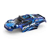RC Car Body Replacement Part 1:14 - Heavy Duty PVC Truck Body with LED Light Bar, Blue Black, Compatible with HS14322