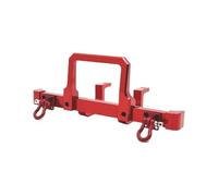 Rc Car Bumper Compatible With MN For MN82 LC79 1/12 RC Car Upgrade Parts Accessories Metal Front Bumper Guard With Trailer Hook(Red)