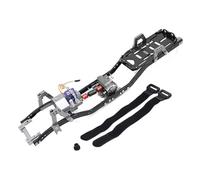 RC Car Chassis Frame For Axial For SCX10 90046 1/10 313mm 12.3" Wheelbase Metal For Chassis Frame With Prefixal Shiftable Gearbox RC Crawler Car(Complete SetTitanium)