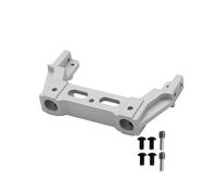 RC Car Chassis Frame For AXIAL For SCX10 II 90046 90047 1/10 Aluminum Alloy Front Rear Rail Bumper Mounts Stand RC Crawler Metal Upgrade Parts(Silver Rear)