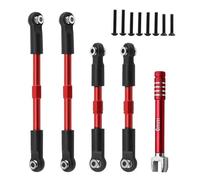 RC car Components Compatible With ARRMA For GORGON For VORTEKS FURY MEGA 550 QUAKE 1/10 RC Car Parts Turnbuckles Camber Links Toe Links Set(Red)