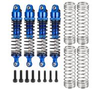 RC car Components Compatible With ARRMA QUAKE For GROM 1/16 RC Truck Upgrade Parts 4Pcs/Set Front & Rear Aluminum Alloy Shock Absorber Damper(Blue)