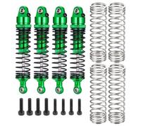 RC car Components Compatible With ARRMA QUAKE For GROM 1/16 RC Truck Upgrade Parts 4Pcs/Set Front & Rear Aluminum Alloy Shock Absorber Damper(Green)