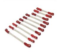 RC car Components Compatible With HuangBo R1001 R1002 R1003 1/10 RC Car Upgrade Parts Replacement Accessories Metal Connecting Rod(Red)