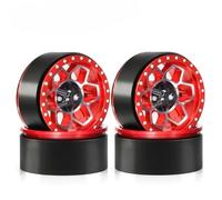 RC car Components Compatible With SCX10 For TRX4 VS4-10 Gen8 1/10 RC Car Parts Aluminum Alloy For Super Heavy 1.9 Inch Beadlock Deep Dish Wheel Rim R187(Red)