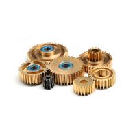 RC car Components Compatible With Tamiya 1/14 RC Truck Trailer Tractor Car Upgrade Parts Replacement Accessories Copper Gearbox Bevel Gear Set 1