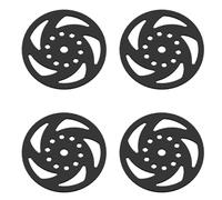 RC car Components Compatible With Tamiya Clod Buster BullHead For Super ColdBuster 4WD 1/10 RC Car Upgrade Parts 4pcs Aluminum Alloy Wheels Cover Set(Black)