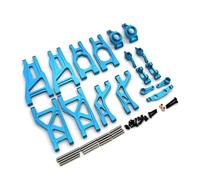 RC car Components Compatible With TAMIYA Electric For Hornet Wasp For EVO 58742 DT02 DT03 1/10 RC Car Upgrade Parts Metal Arm Vulnerable Set 8-Piece(Blue)