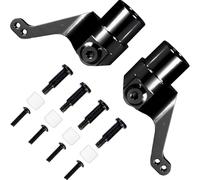 RC car Components Compatible With Tamiya For Super Clod Buster Bullhead TXT-1 1/10 RC Car Truck Upgrade Parts Aluminum Steering Knuckles Arm Kit(Black)
