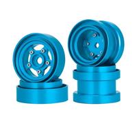 RC car Components Compatible With Tamiya Frog Sand Scorcher Grasshopper For Hornet 1/10 RC Car Upgrade Parts CNC Aluminum Beadlock Wheel Rim Hub 4pcs(Blue)
