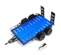 RC car Components Compatible With Traxxas For TRX4M 1/18 RC Car Upgrade Parts Replacement Accessories Metal Alloy Trailer With Tires Set(Blue)