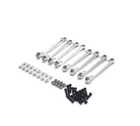 RC Car Components For MN D90 D91 D96 D99 D99S MN90 1/12 RC Car Upgrade Parts 8pcs Metal Chassis Pull Rods Fixed Link Suspension Tie Rod(WHITE)