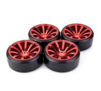 RC Car Components For Tras For HSP For Tamiya For HPI For 1:10 RC On-road Vehicle Drifting Car Hard Tyre Set 4Pcs RC Hard Pattern Drift Tires Tyre Wheel