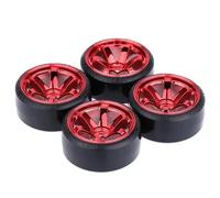 RC Car Components For Tras For HSP For Tamiya For HPI For 1:10 RC On-road Vehicle Drifting Car Hard Tyre Set 4Pcs RC Hard Pattern Drift Tires Tyre Wheel