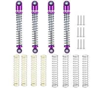 rc car Damper Compatible With Axial For SCX24 For Deadbolt For Wrangler 1/24 RC Car Upgrade Parts Accessories 4Pcs Metal Shock Absorber Damper(Purple)