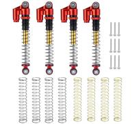 rc car Damper Compatible With Axial For SCX24 For Wrangler 1/24 RC Car Upgrade Parts Accessories 43mm Metal Shock Absorbers Damper(Red)