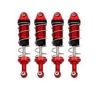 rc car Damper Compatible With MJX H16 16207 For WLtoys 144001 For MN128 MN86 1/16 1/12 RC Car Upgrade Parts 4pcs Metal Shock Absorber Damper(Red)