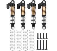 rc car Damper Compatible With TRX-4M For Bronco For Defender 1/18 RC Crawler Car Model Upgrade Parts 4Pcs Metal Alloy 56mm Oil Shock Absorber Damper(Yellow)